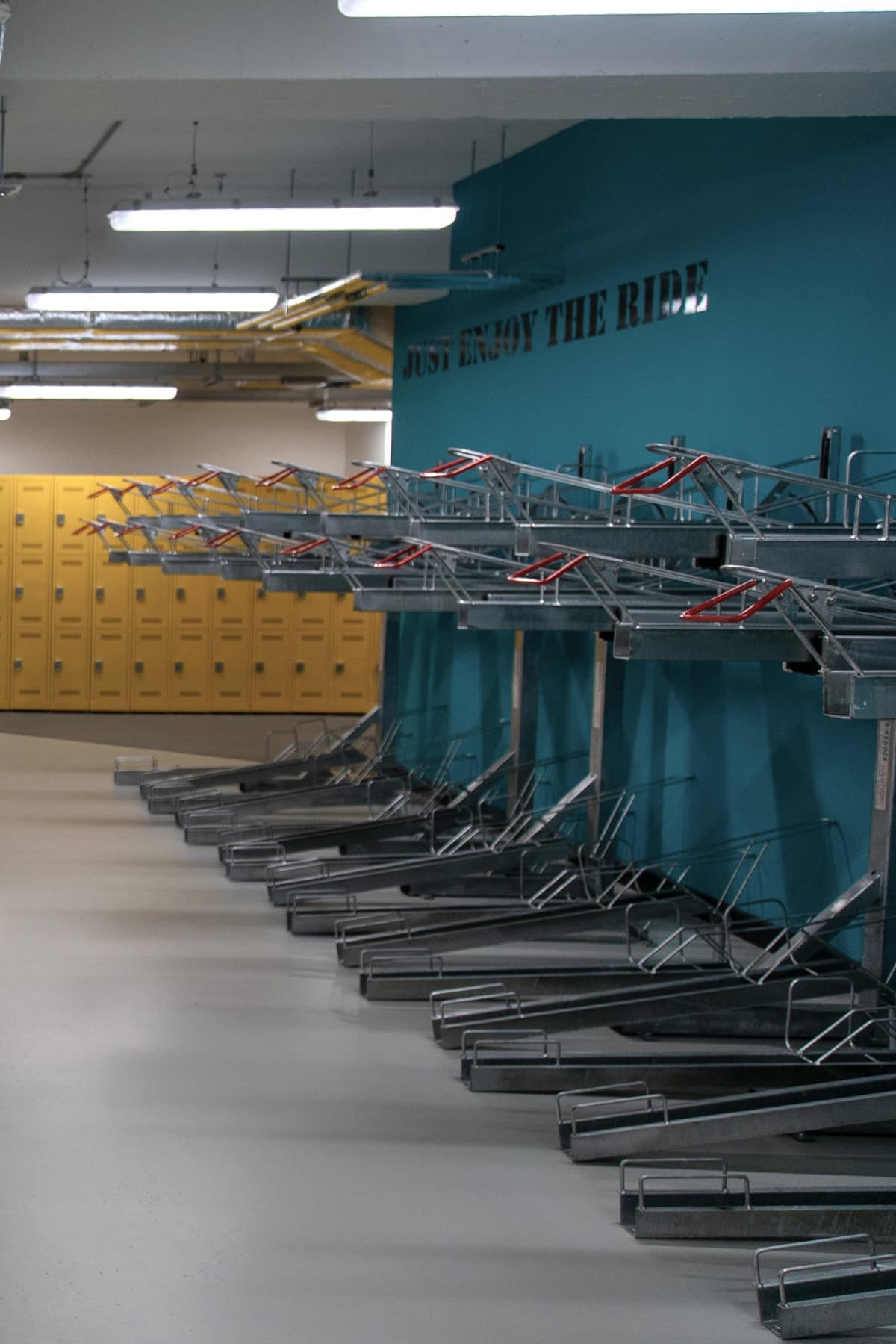 Two-tier bike rack installation