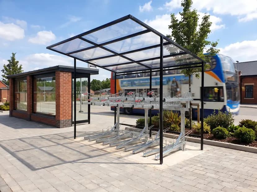 How Sheltered Two-Tier Bike Racks Make Cities More Cycle-Friendly